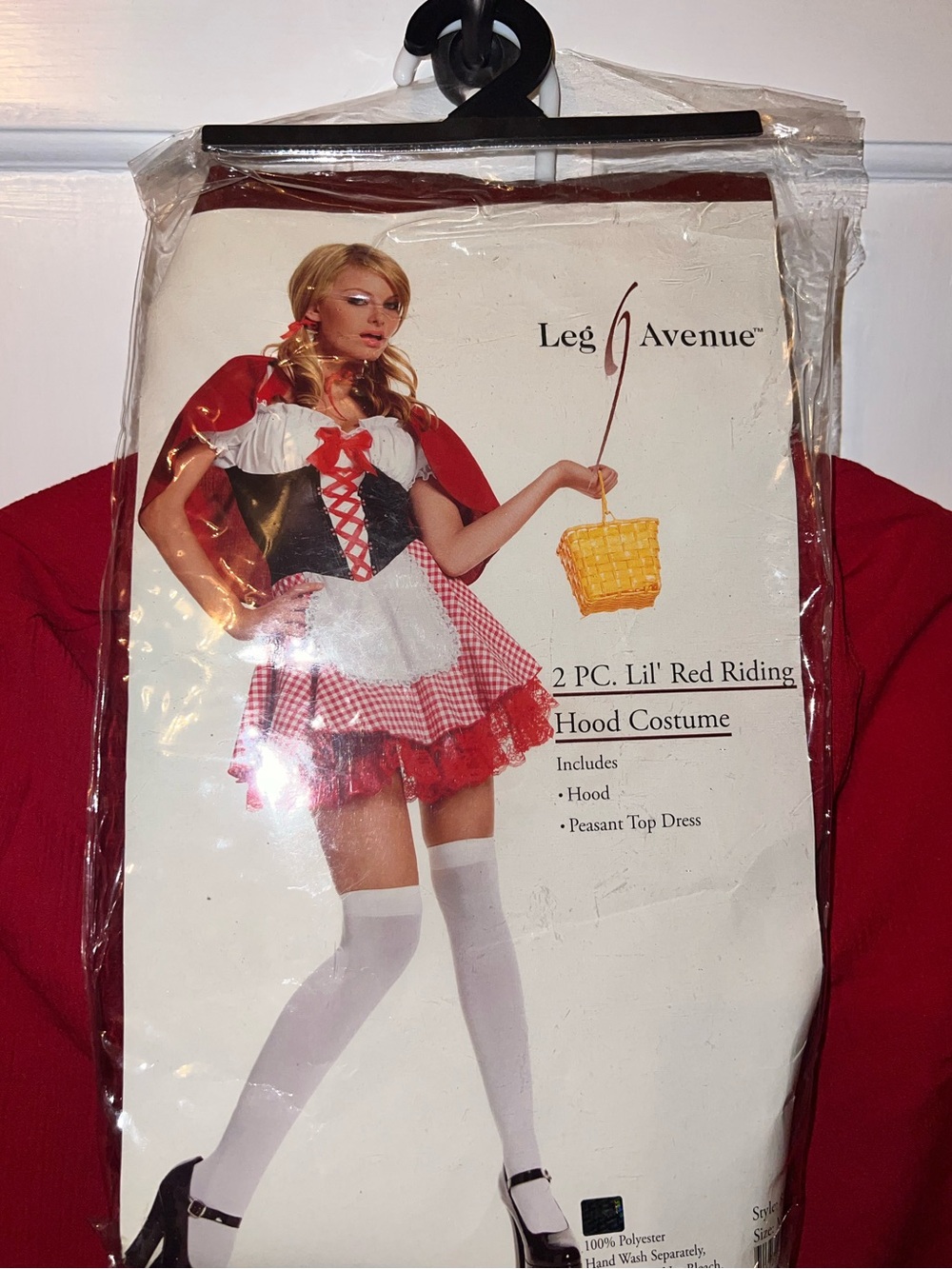 Leg Avenue- Women’s M-  Red & White Little Red Riding Hood Costume